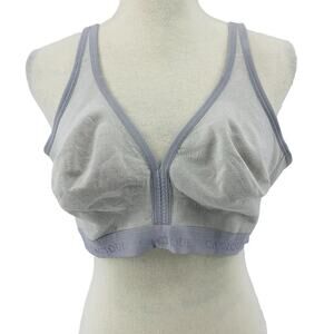 Lane Bryant Cacique Grey Cotton Lightly Lined No-Wire Full Coverage Bra 44C
